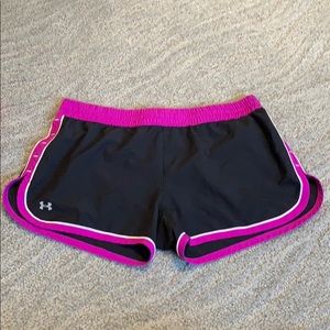 Under Armour black running shorts